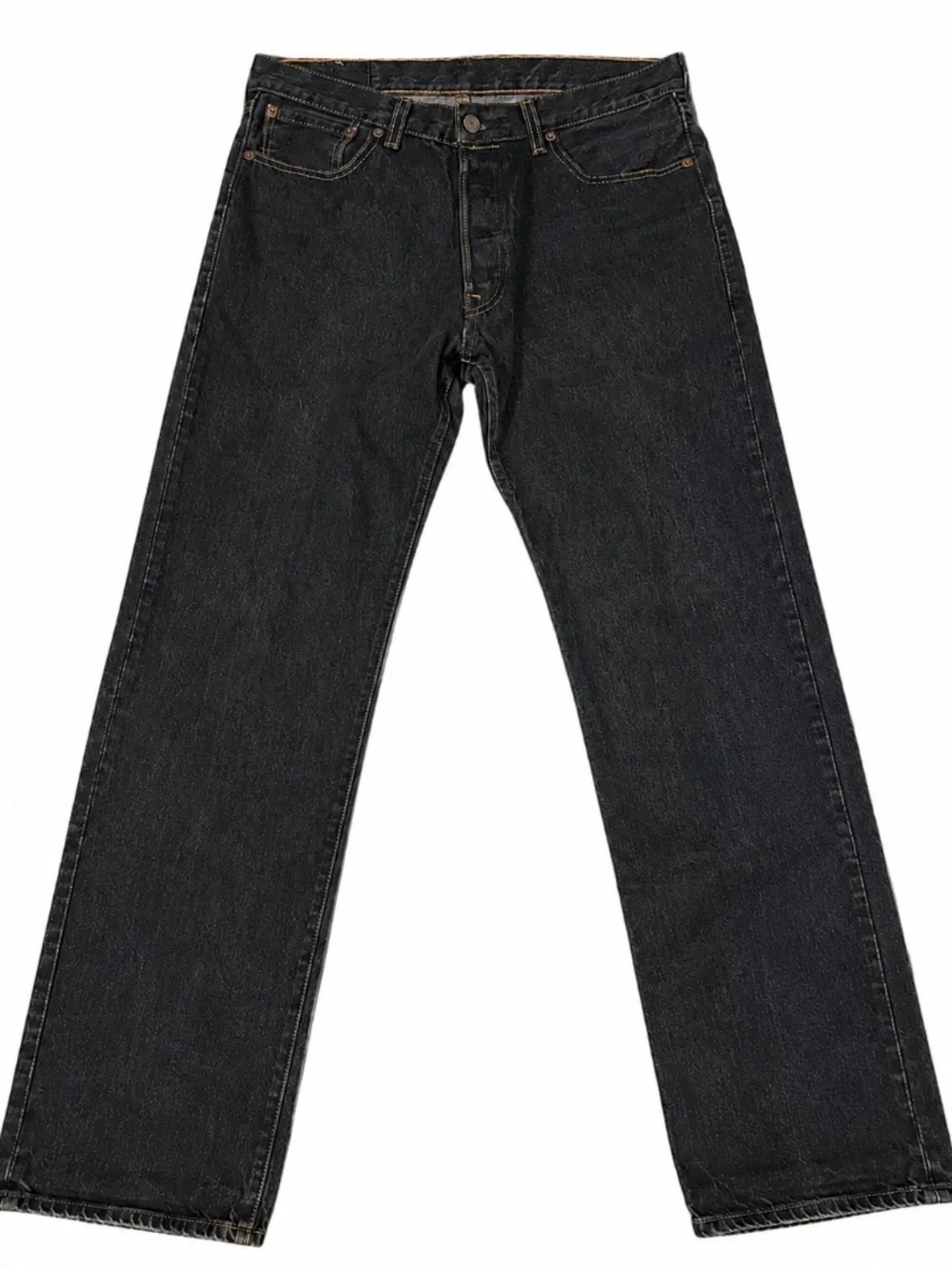 Levi's 501 Original Black Jeans Men's 34x30 Button Fly Straight Leg Denim